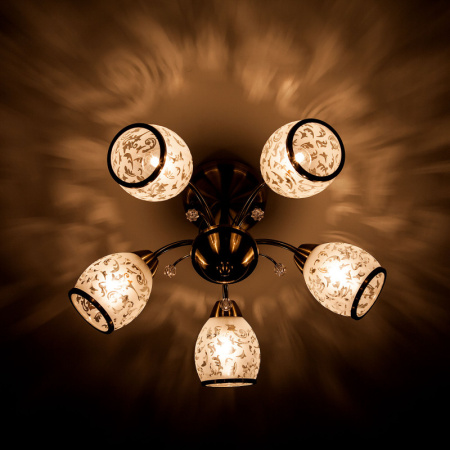 Люстры на штанге — Люстра на штанге Eurosvet 30026/5 античная бронза купить в 