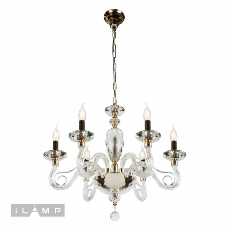Люстры подвесные — Подвесная люстра iLamp P2328-6 GD купить в 