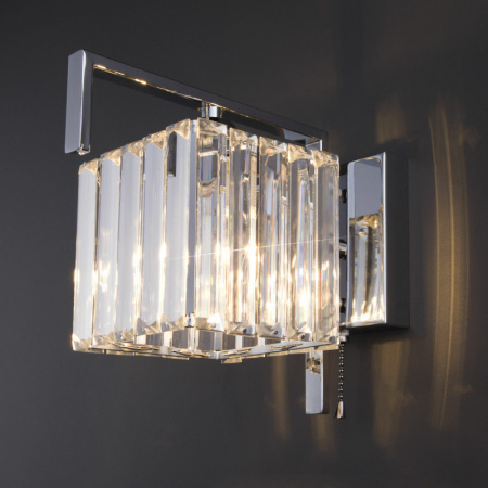 Настенные бра — Бра Eurosvet 10126/1 хром/прозрачный хрусталь Strotskis (10117/1) купить в 