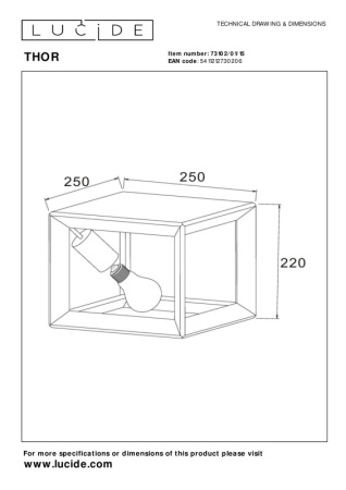 Накладные светильники — Накладной светильник LUCIDE 73102/01/15 купить в 