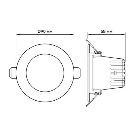Встраиваемые точечные светильники — Встраиваемый светильник Gauss 946411207 купить в 