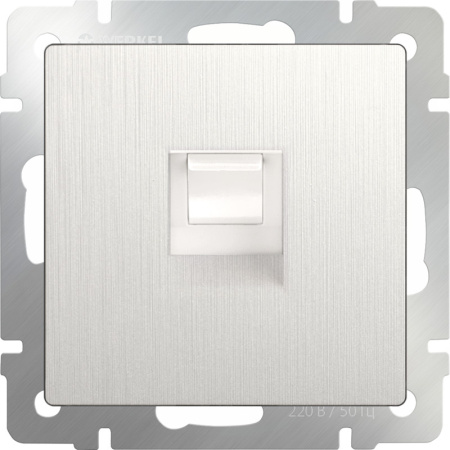 Розетки — Розетка Werkel WL13-RJ-11 (перламутровый рифленый) купить в 