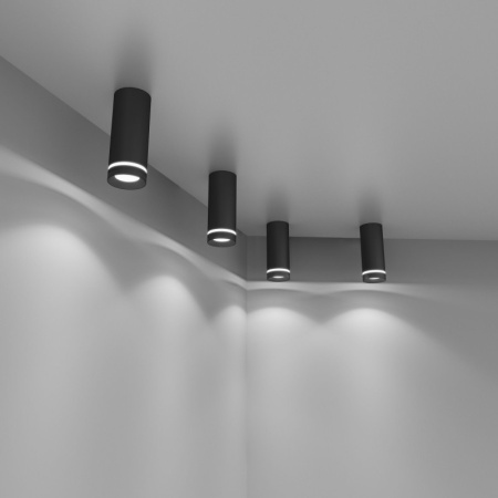 Накладные точечные светильники — Накладной светильник Elektrostandard DLR022 12W 4200K черный матовый купить в 