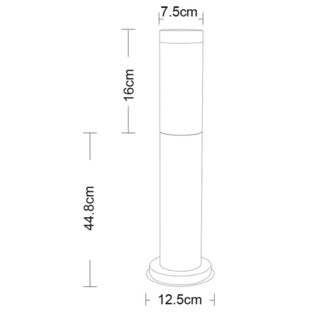 Низкие уличные фонари — Садово-парковый светильник ARTE Lamp A3158PA-1SS купить в 