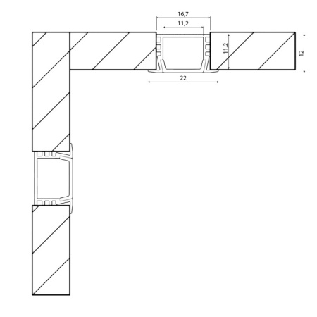 Профили для светодиодных лент — Профиль SWG RC-2212 купить в 