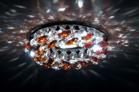 Встраиваемые точечные светильники — Встраиваемый светильник Donolux DL061.02.1/7 crystal/topaz купить в 