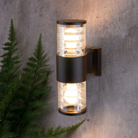 Уличные настенные светильники — Светильник настенный Elektrostandard Techno 1407 черный купить в 