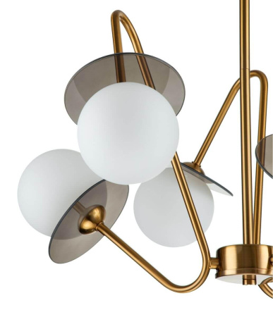 Люстры на штанге — Потолочная люстра Indigo Jazz 11020/6R Brass V000165 купить в  Люстры на штанге — Потолочная люстра Indigo Jazz 11020/6R Brass V000165 купить в