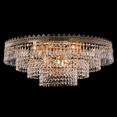Люстры накладные — Накладная люстра Eurosvet 10078/10 золото/прозрачный хрусталь Strotskis купить в 