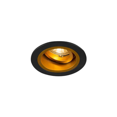 Точечные светильники — Встраиваемый светильник Zumaline Chuck dl round black-gold 92702 купить в  Точечные светильники — Встраиваемый светильник Zumaline Chuck dl round black-gold 92702 купить в