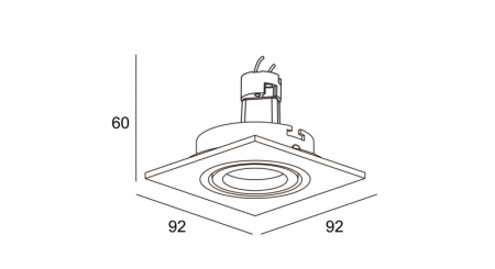 Встраиваемые точечные светильники — Встраиваемый светильник Donolux SA1520-BLACK купить в 