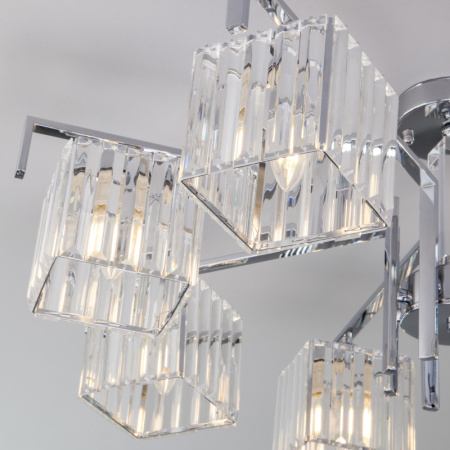 Люстры на штанге — Люстра на штанге Eurosvet 10126/8 хром/прозрачный хрусталь Strotskis Smart (10117/8) купить в  Люстры на штанге — Люстра на штанге Eurosvet 10126/8 хром/прозрачный хрусталь Strotskis Smart (10117/8) купить в