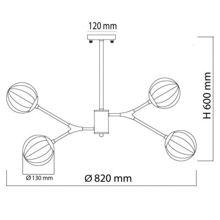 Люстры на штанге — Люстра на штанге DeMarkt 605016108 купить в 