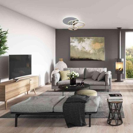 Потолочные люстры — Потолочная светодиодная люстра Escada CONTOUR 10213/2LED BL Chrome купить в 