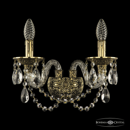 Настенные бра — Бра Bohemia Ivele Crystal 16102B/2/141 GB купить в  Настенные бра — Бра Bohemia Ivele Crystal 16102B/2/141 GB купить в