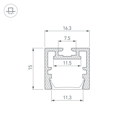 Профили для светодиодных лент — Профиль Arlight 035020 купить в 