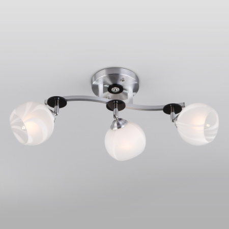 Люстры на штанге — Люстра на штанге Eurosvet 9643/3 алюминий/белый купить в 