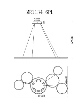 Люстры подвесные — Подвесная люстра MyFar MR1134-6PL купить в  Люстры подвесные — Подвесная люстра MyFar MR1134-6PL купить в