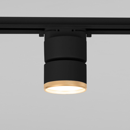 Трековые светильники — Светильник на шине Elektrostandard Impact чёрный матовый/золото 10W 4200K (85514/01) однофазный купить в 