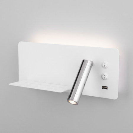 Настенные бра — Бра Elektrostandard Fant L LED белый/хром (MRL LED 1113) купить в  Настенные бра — Бра Elektrostandard Fant L LED белый/хром (MRL LED 1113) купить в