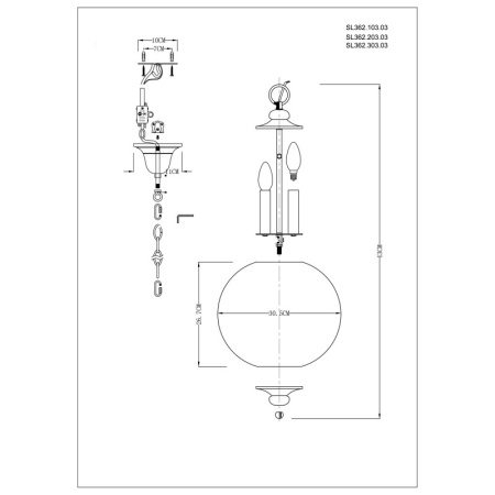 Люстры подвесные — Подвесная люстра ST-Luce SL362.103.03 купить в 