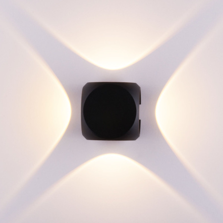 Уличные настенные светильники — Светильник настенный Elektrostandard 1504 TECHNO LED CUBE черный купить в 