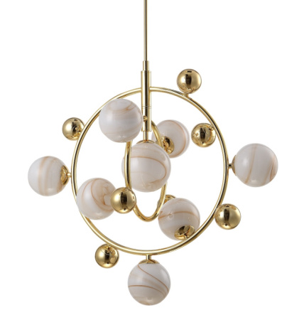 Люстры подвесные — Подвесная люстра Crystal Lux SALVADORE SP8V GOLD купить в 