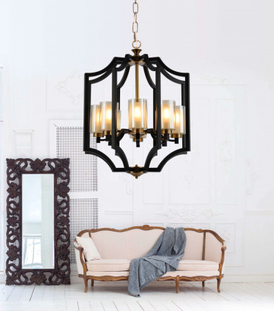 Люстры подвесные — Подвесная люстра Lumina Deco LDP 1224-8 BK+MD купить в 