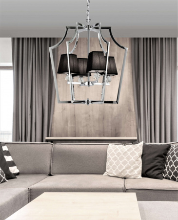 Люстры подвесные — Подвесная люстра Lumina Deco LDP 1249-4 CHR+BK купить в  Люстры подвесные — Подвесная люстра Lumina Deco LDP 1249-4 CHR+BK купить в