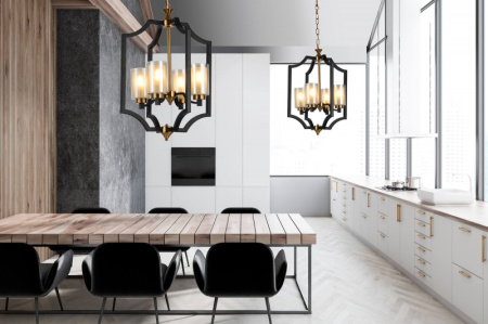 Люстры подвесные — Подвесная люстра Lumina Deco LDP 1224-4 BK+MD купить в 