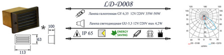Светильники для стен и ступеней — Светильник для ступеней LD-Lighting LD-D008 купить в 