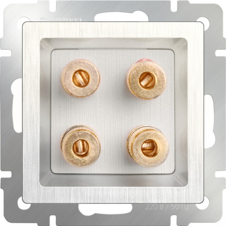 Розетки — Розетка Werkel WL13-AUDIOx4 (перламутровый рифленый) купить в 