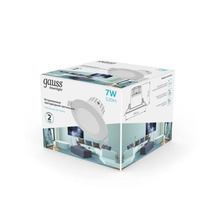 Встраиваемые точечные светильники — Встраиваемый светильник Gauss 946411207 купить в 