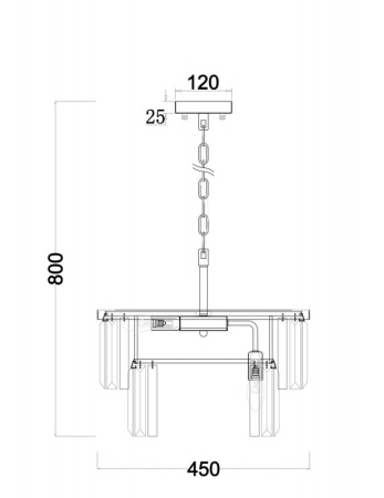 Люстры подвесные — Подвесная люстра Freya FR11001PL-08G купить в 