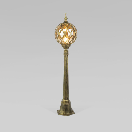 Высокие уличные фонари — Садово-парковый светильник Elektrostandard Sirius F черное золото купить в 