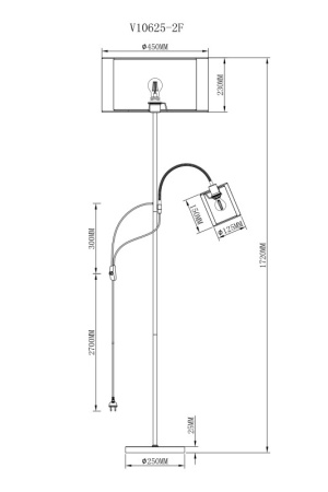 Торшеры и напольные светильники — Торшер Moderli V10625-2F Room 1*E27*60W+E14*40W купить в  Торшеры и напольные светильники — Торшер Moderli V10625-2F Room 1*E27*60W+E14*40W купить в
