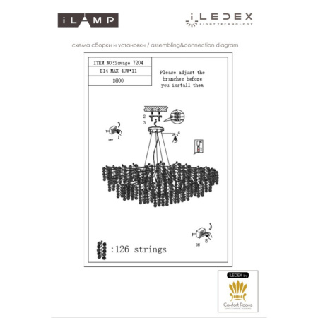 Люстры подвесные — Подвесная люстра iLamp 7204-D800 GD купить в  Люстры подвесные — Подвесная люстра iLamp 7204-D800 GD купить в