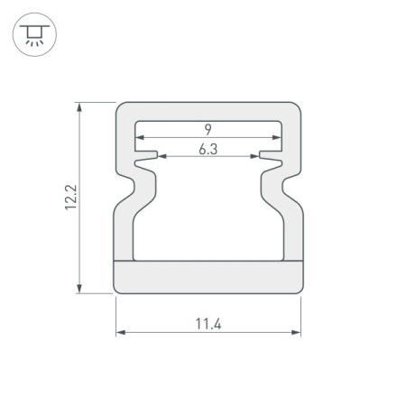 Профили для светодиодных лент — Профиль Arlight 023302(1) купить в  Профили для светодиодных лент — Профиль Arlight 023302(1) купить в