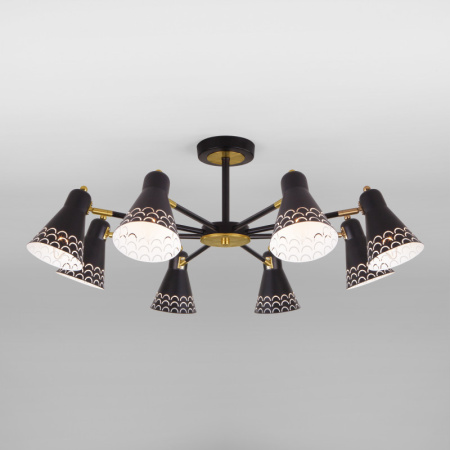 Люстры на штанге — Люстра на штанге Eurosvet 70100/8 черный купить в 