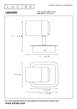 Споты — Спот LUCIDE 26957/05/30 купить в 