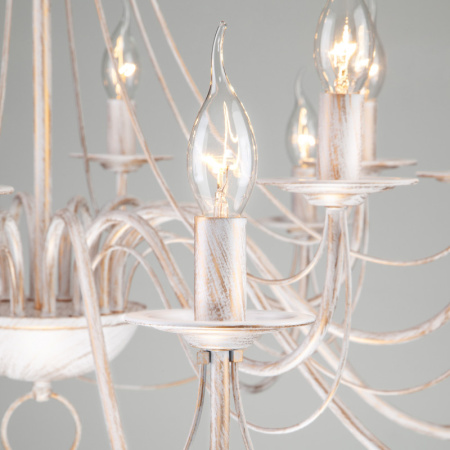 Люстры подвесные — Подвесная люстра Eurosvet 60015/16 белый с золотом купить в 