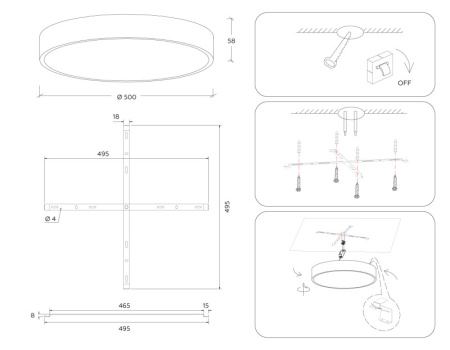 Накладные светильники — Накладной светильник Ambrella Light FV5534 купить в 