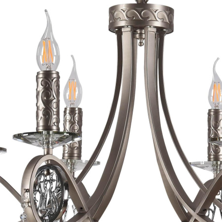 Люстры подвесные — Подвесная люстра Lumien Hall Орабель 2036/6H-SNCR-CL купить в 