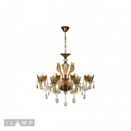 Люстры подвесные — Подвесная люстра iLamp 61078-8 BR купить в 