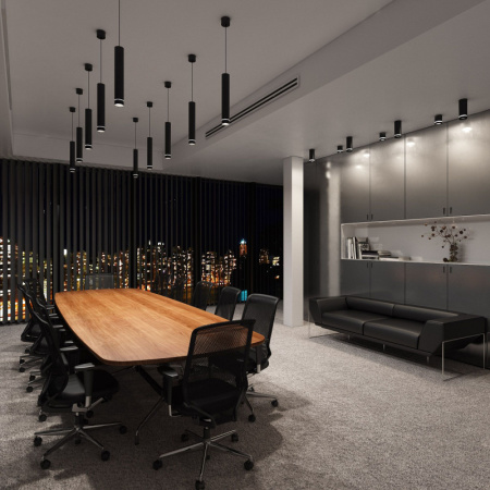 Подвесные светильники — Подвесной светильник Elektrostandard DLR023 12W 4200K черный матовый купить в 