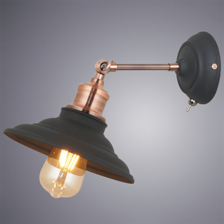 Настенные бра — Бра ARTE Lamp A5067AP-1BK купить в 