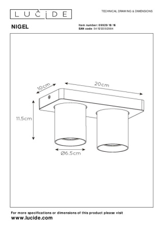 Споты — Спот LUCIDE 09929/10/16 купить в 