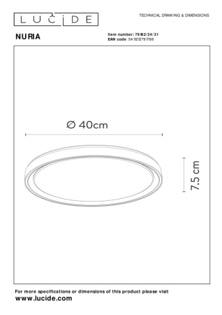 Накладные светильники — Накладной светильник LUCIDE 79182/24/31 купить в 