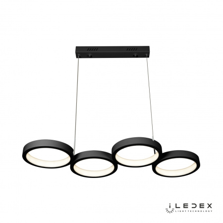 Свет для дома — Подвесная люстра iLedex Ring Star 9004-4-D BK купить в  Свет для дома — Подвесная люстра iLedex Ring Star 9004-4-D BK купить в