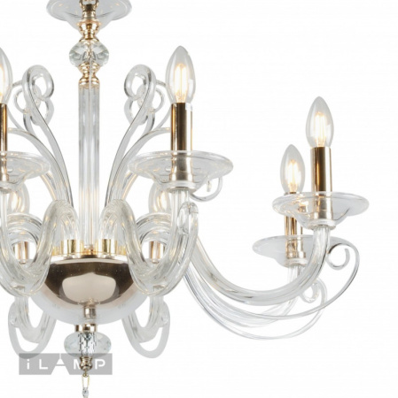 Люстры подвесные — Подвесная люстра iLamp P9372-8 GD купить в 